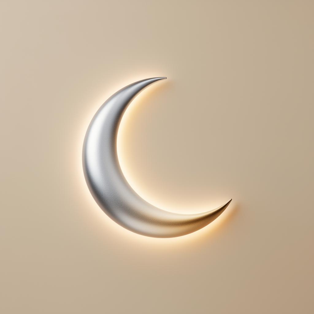 Crescent moon glow